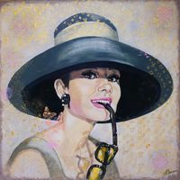 Audrey Hepburn 80x80 cm