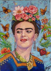 VERKAUFT/SOLD Frida Kahlo 50x70 cm