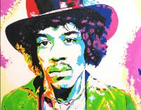 Jimi Hendrix 100x80 cm
